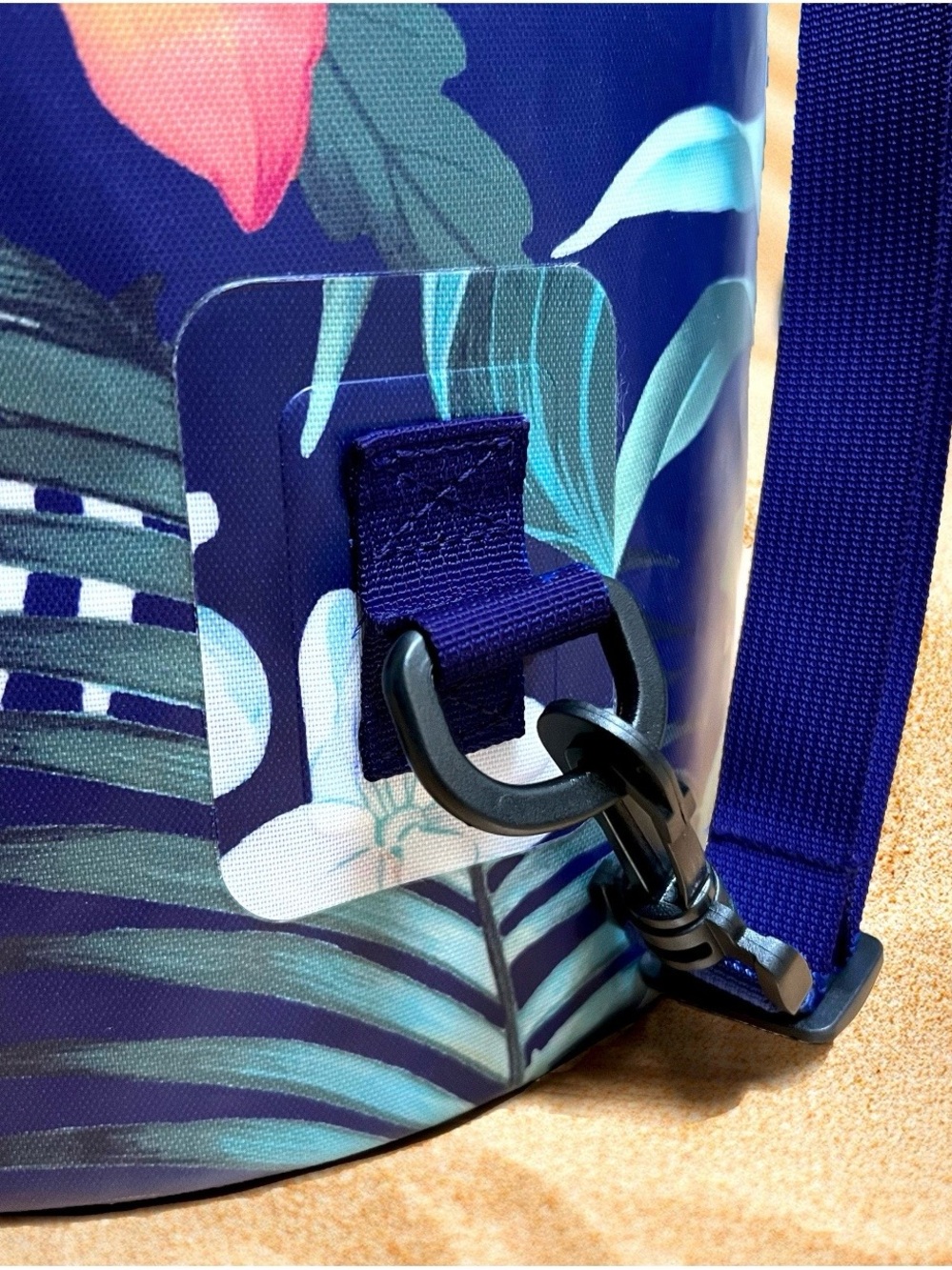 Tommy Bahama Navy Tropical Floral Waterproof Dry Bag - Picture 4 of 11